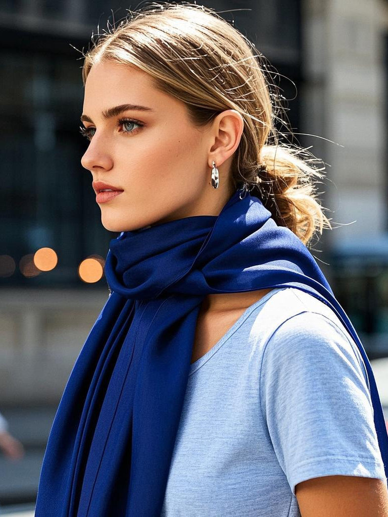 SilkSilky-NL Scarf Donkerblauw 002