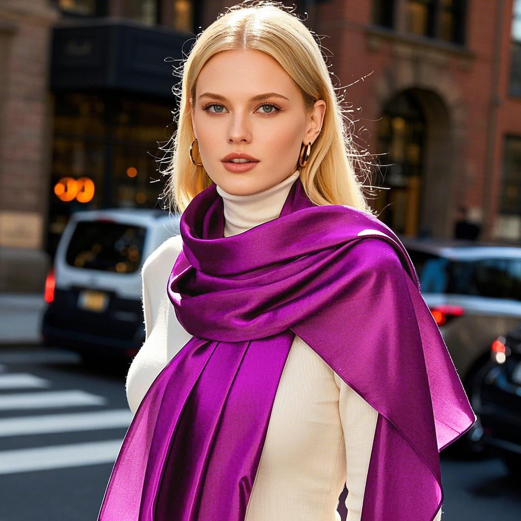 SilkSilky-NL Scarf Paars 002