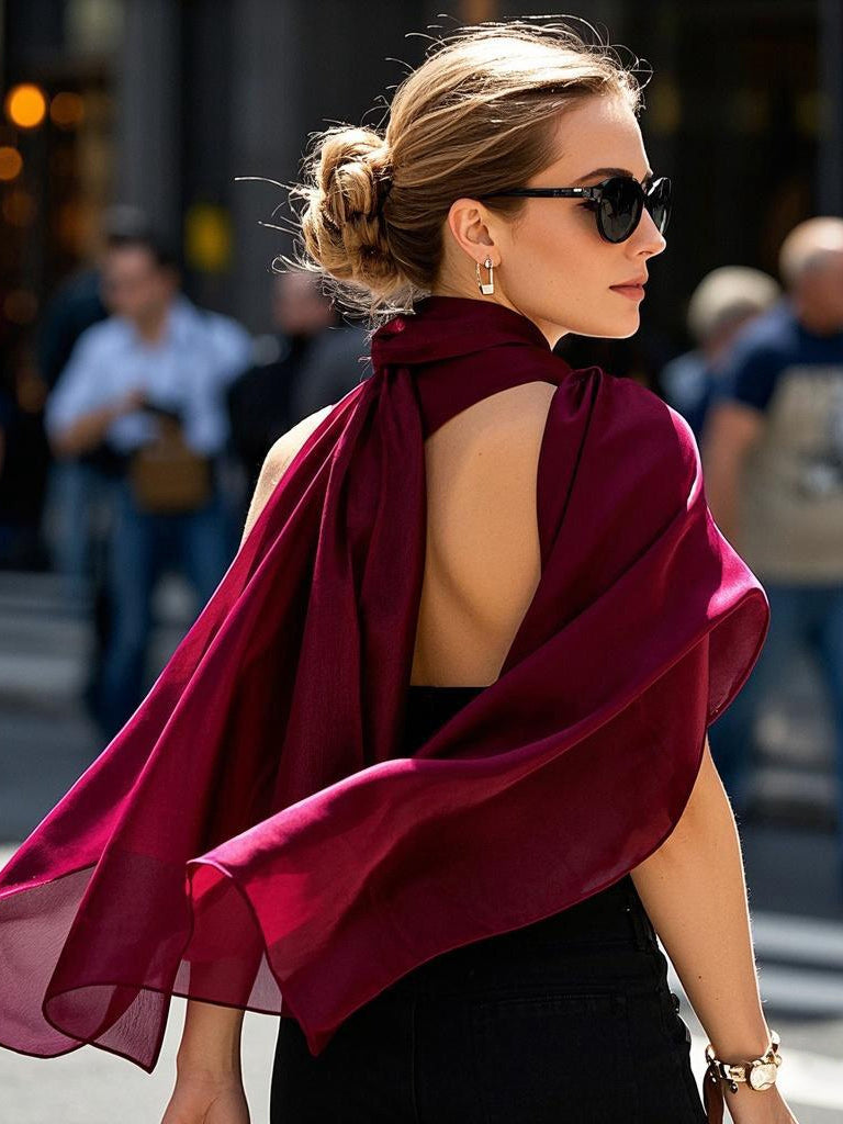 SilkSilky-NL Scarf Wijn 002