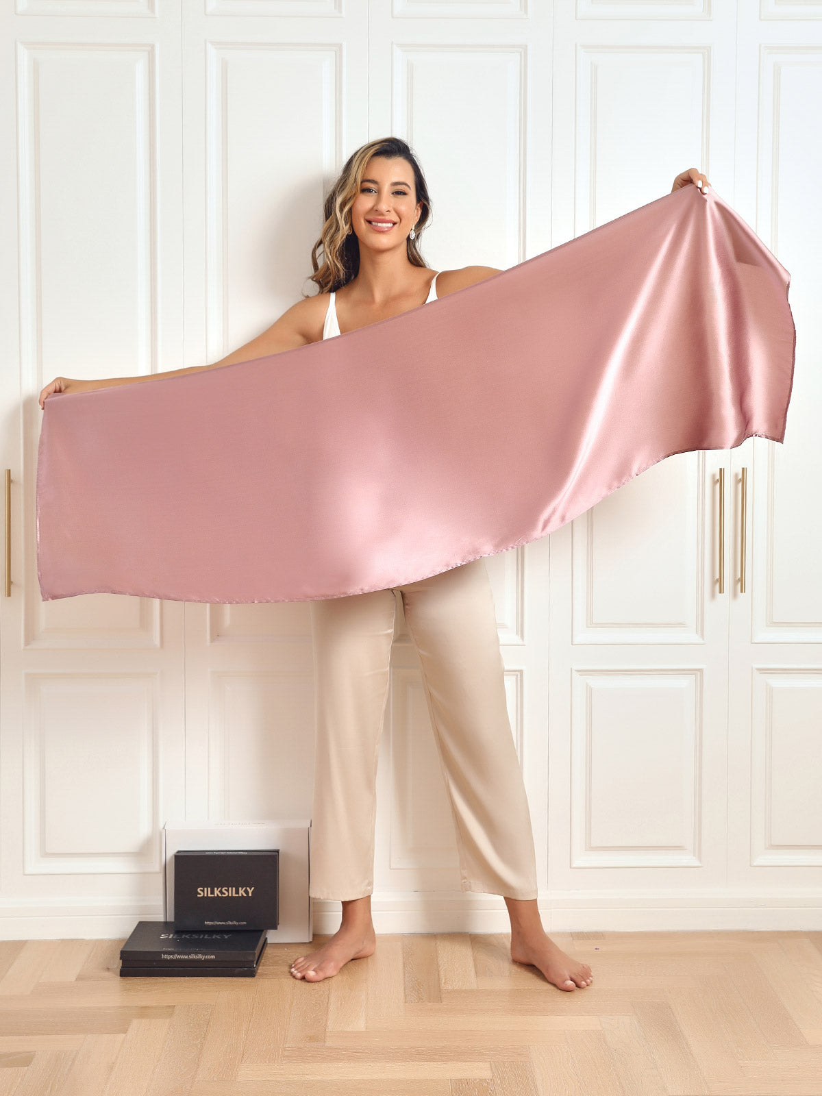 SilkSilky-NL Scarf BleekMauve 005