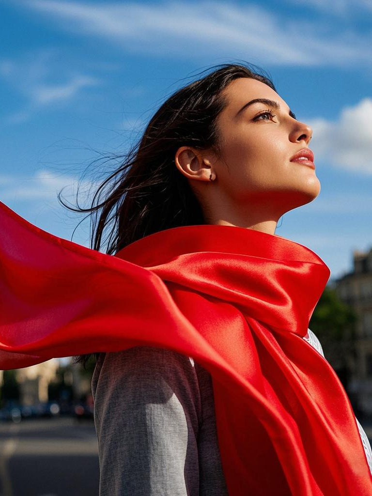 SilkSilky-NL Scarf Rode 001