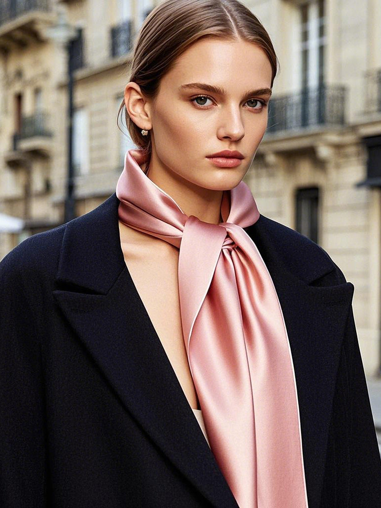 SilkSilky-NL Scarf Donkerroze 001