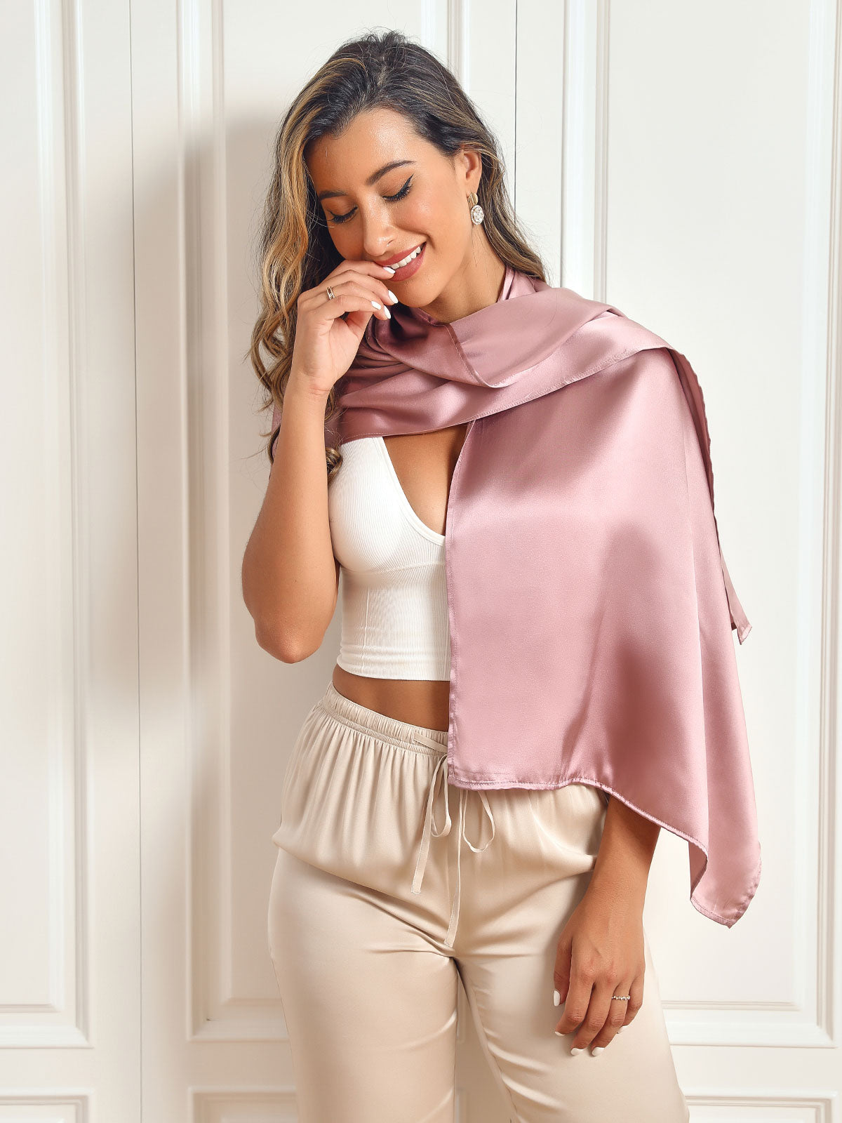 SilkSilky-NL Scarf BleekMauve 002