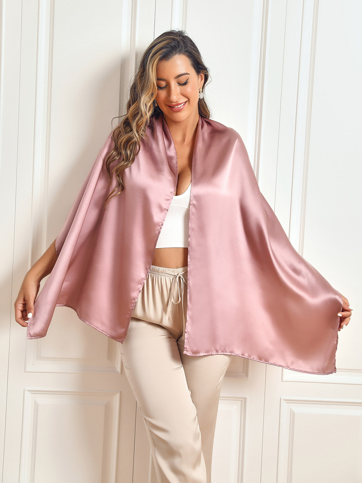 SilkSilky-NL Scarf BleekMauve 001