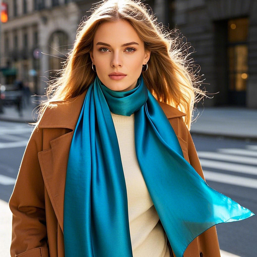 SilkSilky-NL Scarf Koningsblauw 002