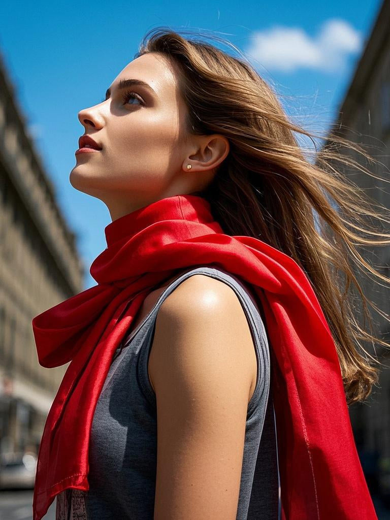 SilkSilky-NL Scarf Rode 004