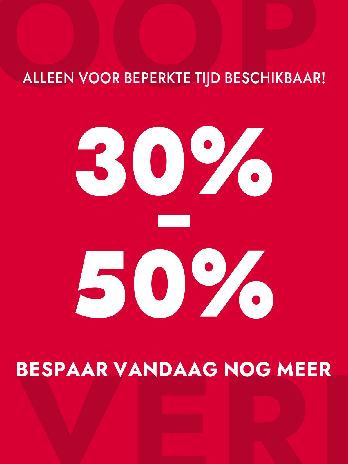 30–50 % KORTING