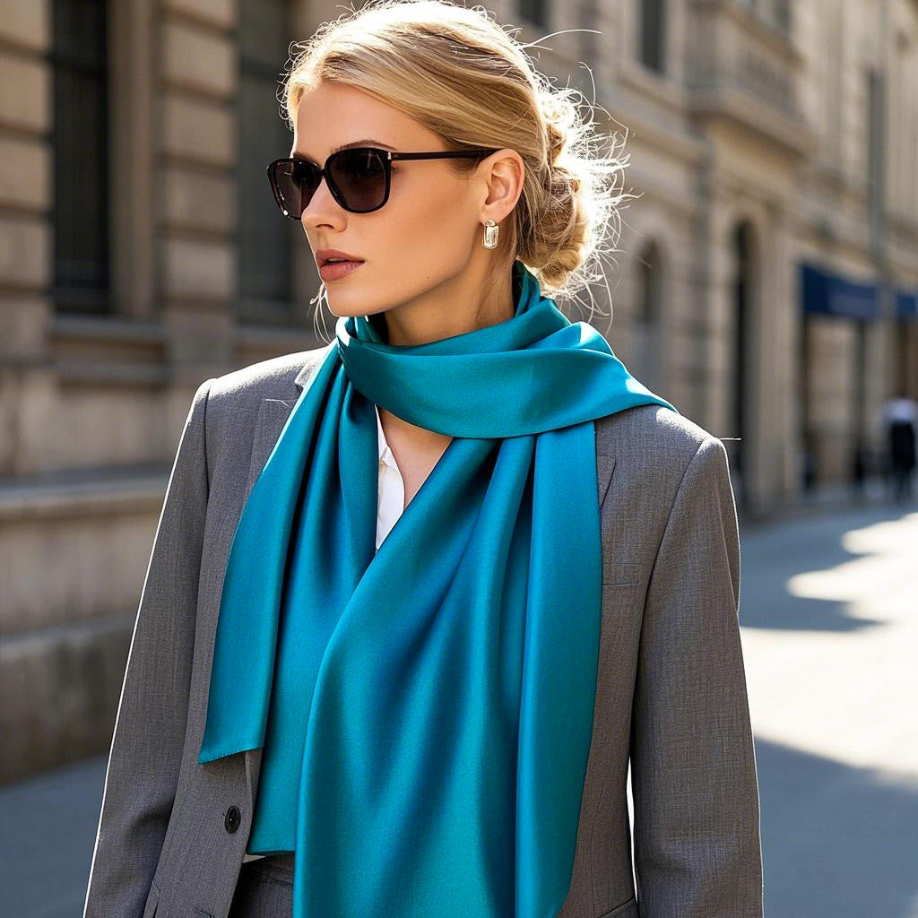 SilkSilky-NL Scarf Koningsblauw 001