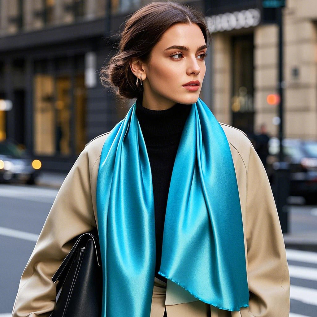 SilkSilky-NL Scarf Koningsblauw 003