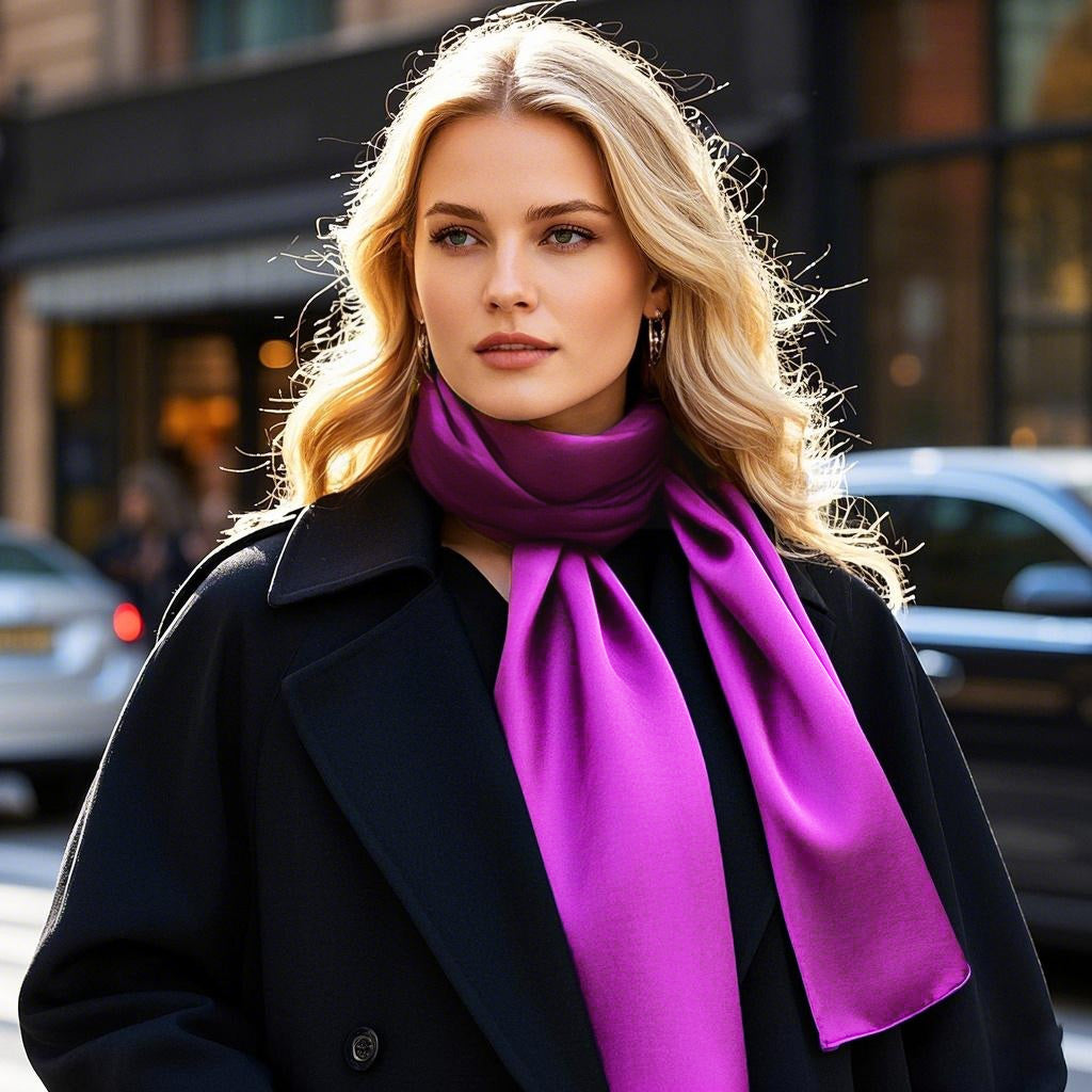 SilkSilky-NL Scarf Paars 003