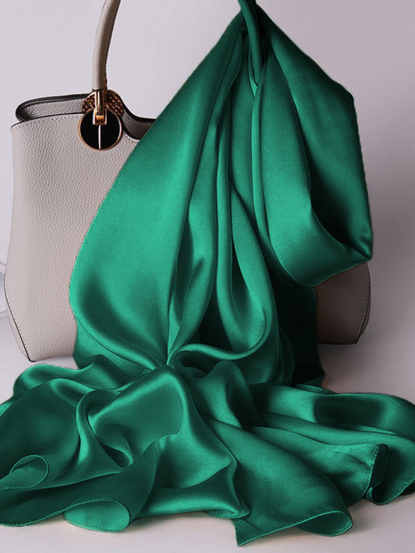 SilkSilky-NL Scarf Donkergroen 001