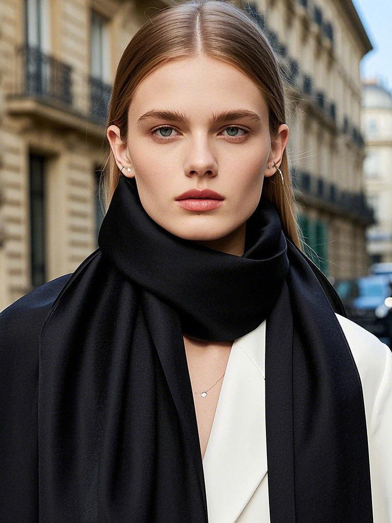 SilkSilky-NL Scarf Zwart 001