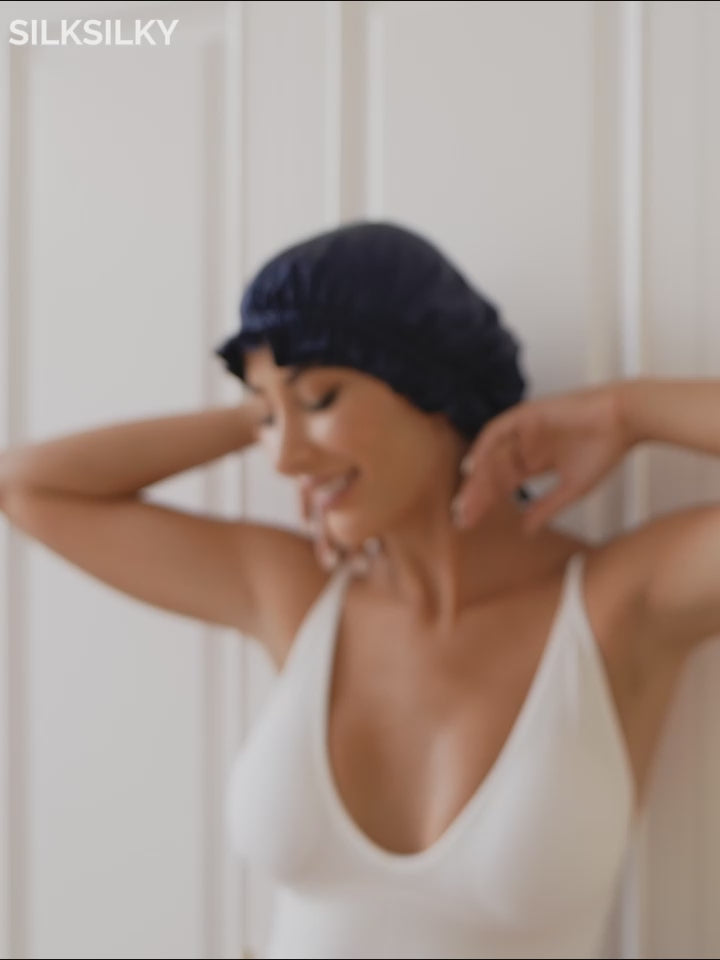SilkSilky-NL Pure Silk Sleep Cap-video-001