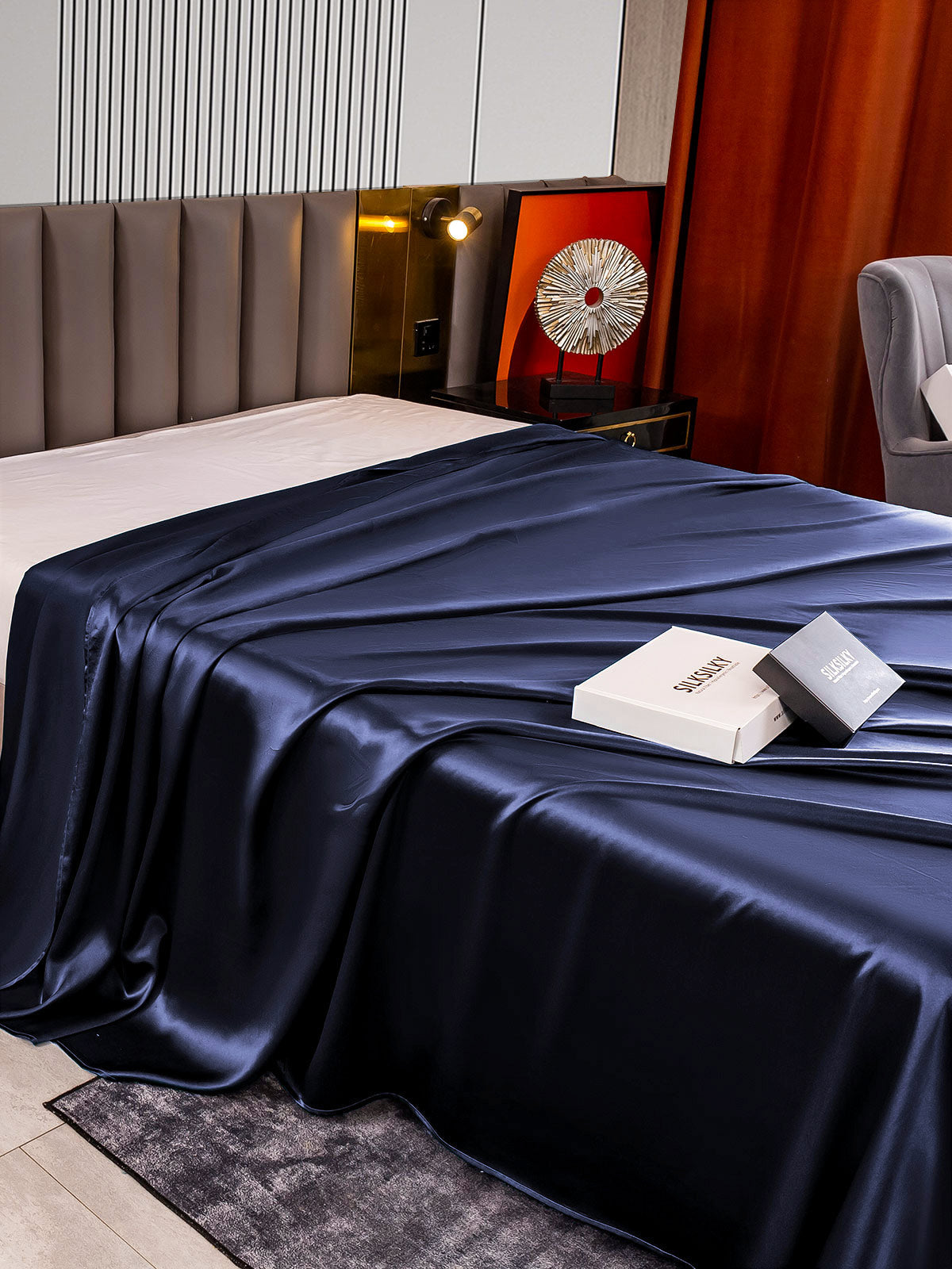 [Donkerblauw] SilkSilky-NL 22Momme Sheet 004