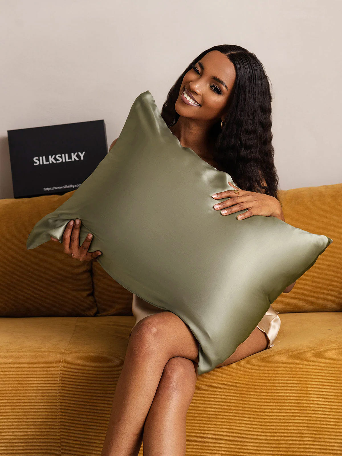 [Olijfgroen] SilkSilky-NL 19Momme Pillowcase 004