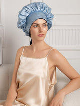 [Donkerblauw] SilkSilky-NL Slaapmutsen 008