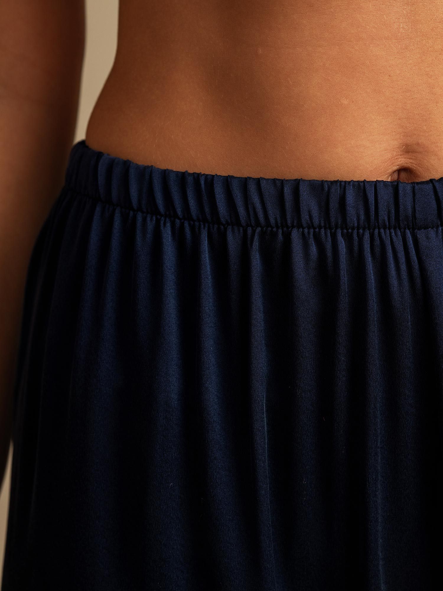 [Donkerblauw] SilkSilky-NL 19Momme Zijde Womens Sleep Bottoms 004,