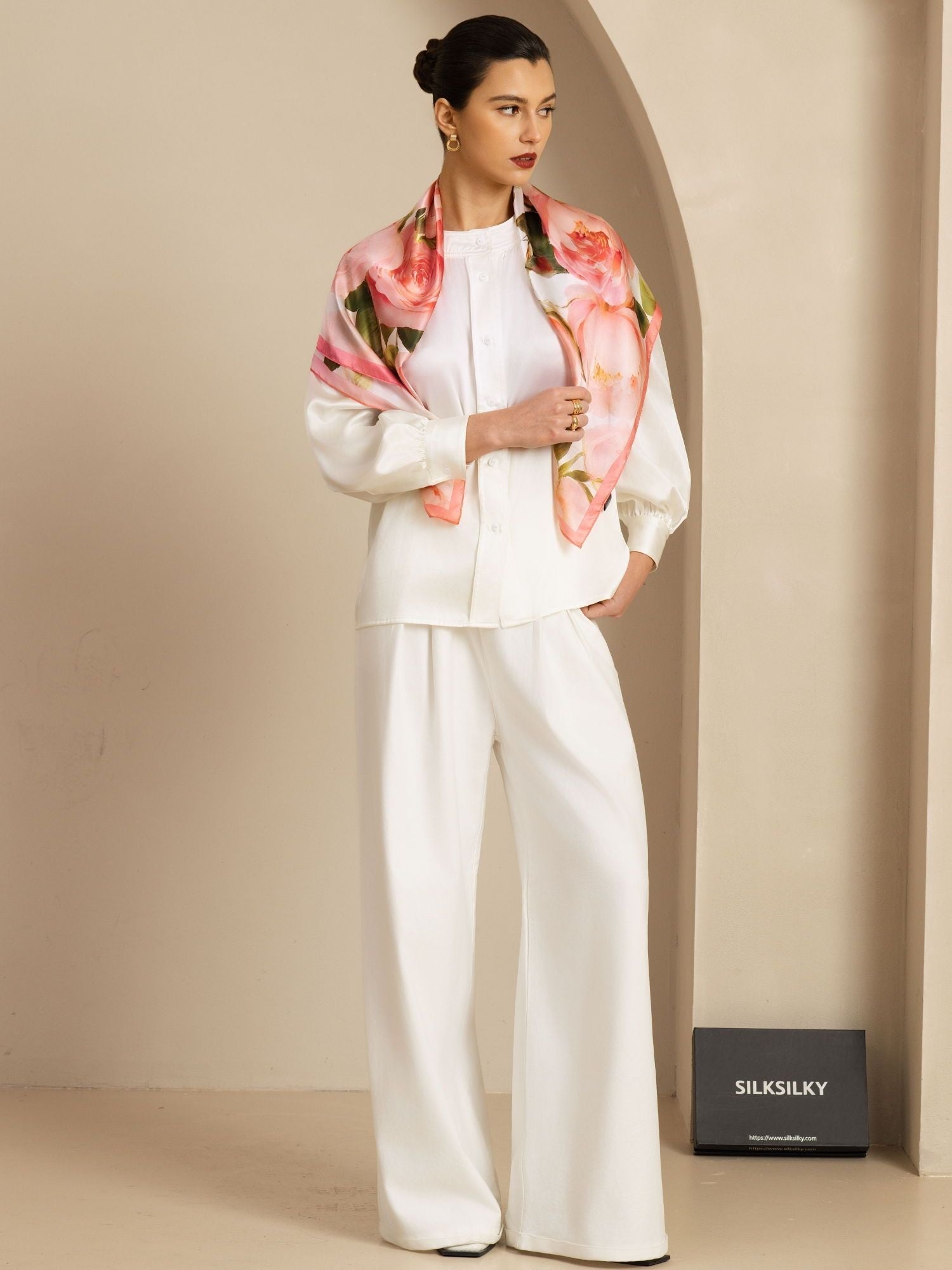 [P108] SilkSilky-NL Pure Silk Scarf 006