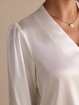 [Wit] SilkSilky-NL Long Sleeve Blouse 004