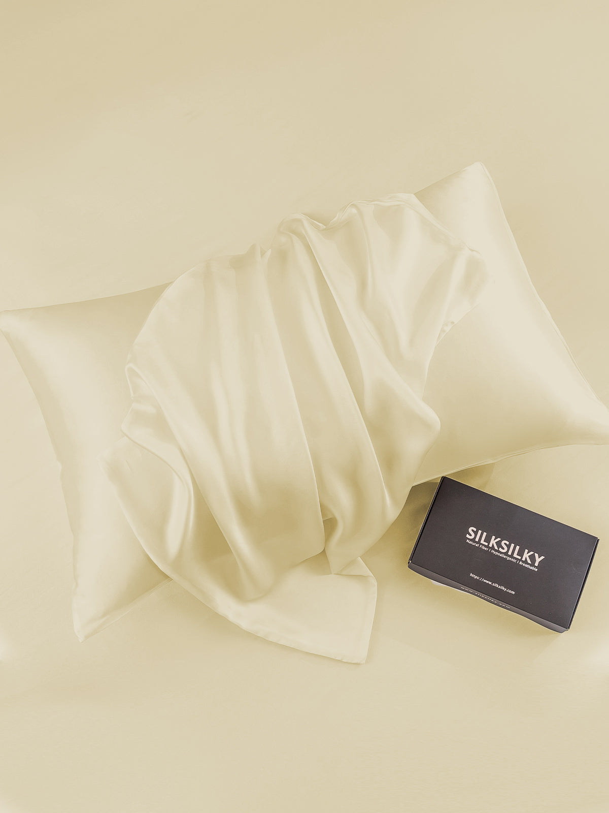 SilkSilky NL 30Momme Pure Silk Pillowcase Ivoor 004