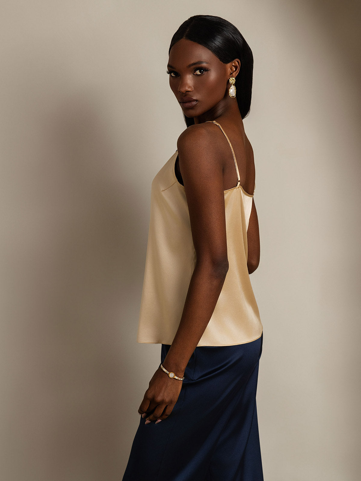 [Champagne] SilkSilky-NL 19Momme Zijde Camisoles 004