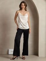 [Lichtgrijs] SilkSilky-NL 19Momme Spaghetti Bandjes Waterval Hals Cami-Top 003