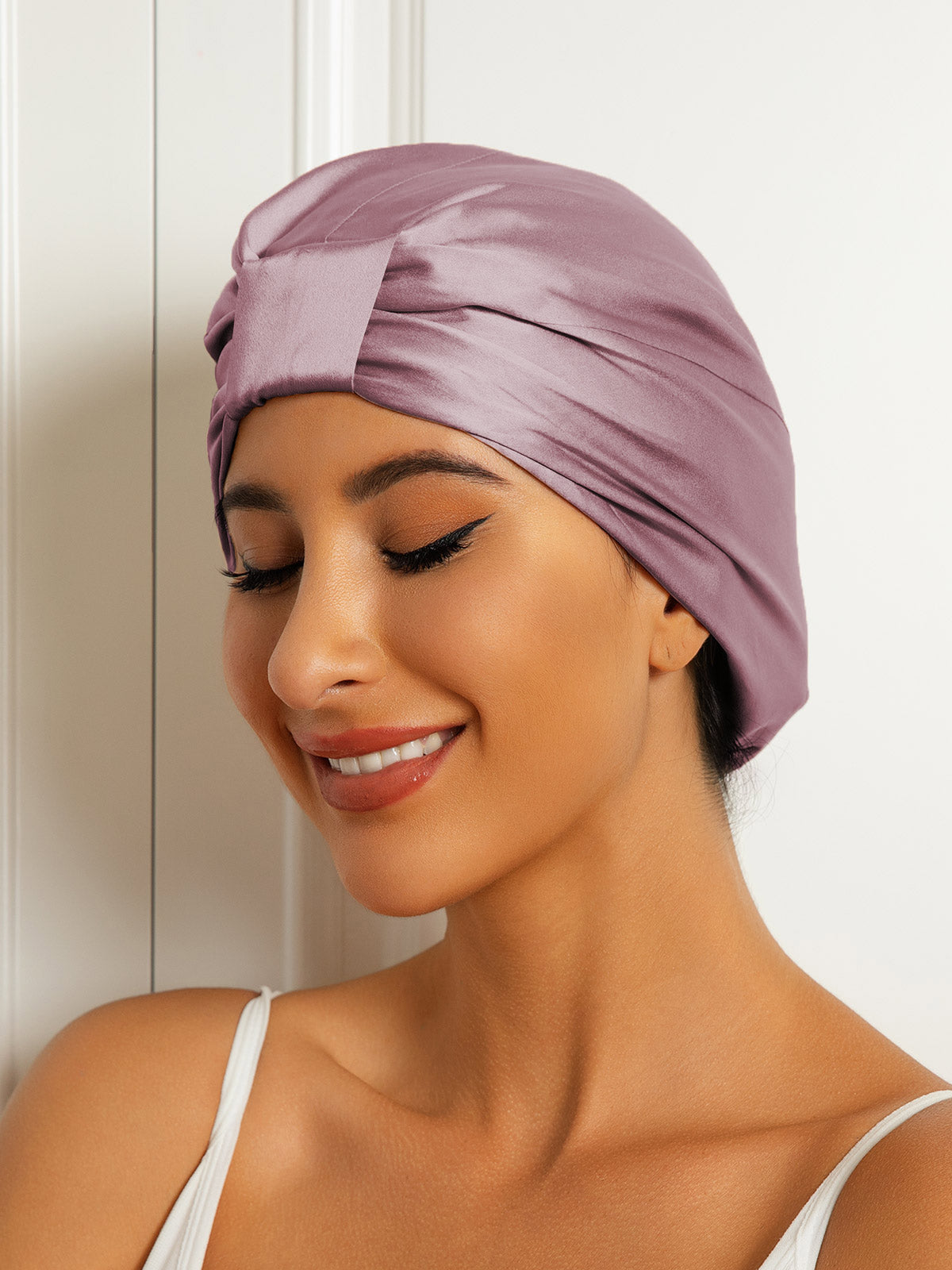 SilkSilky-NL Sleep Cap BleekMauve 001