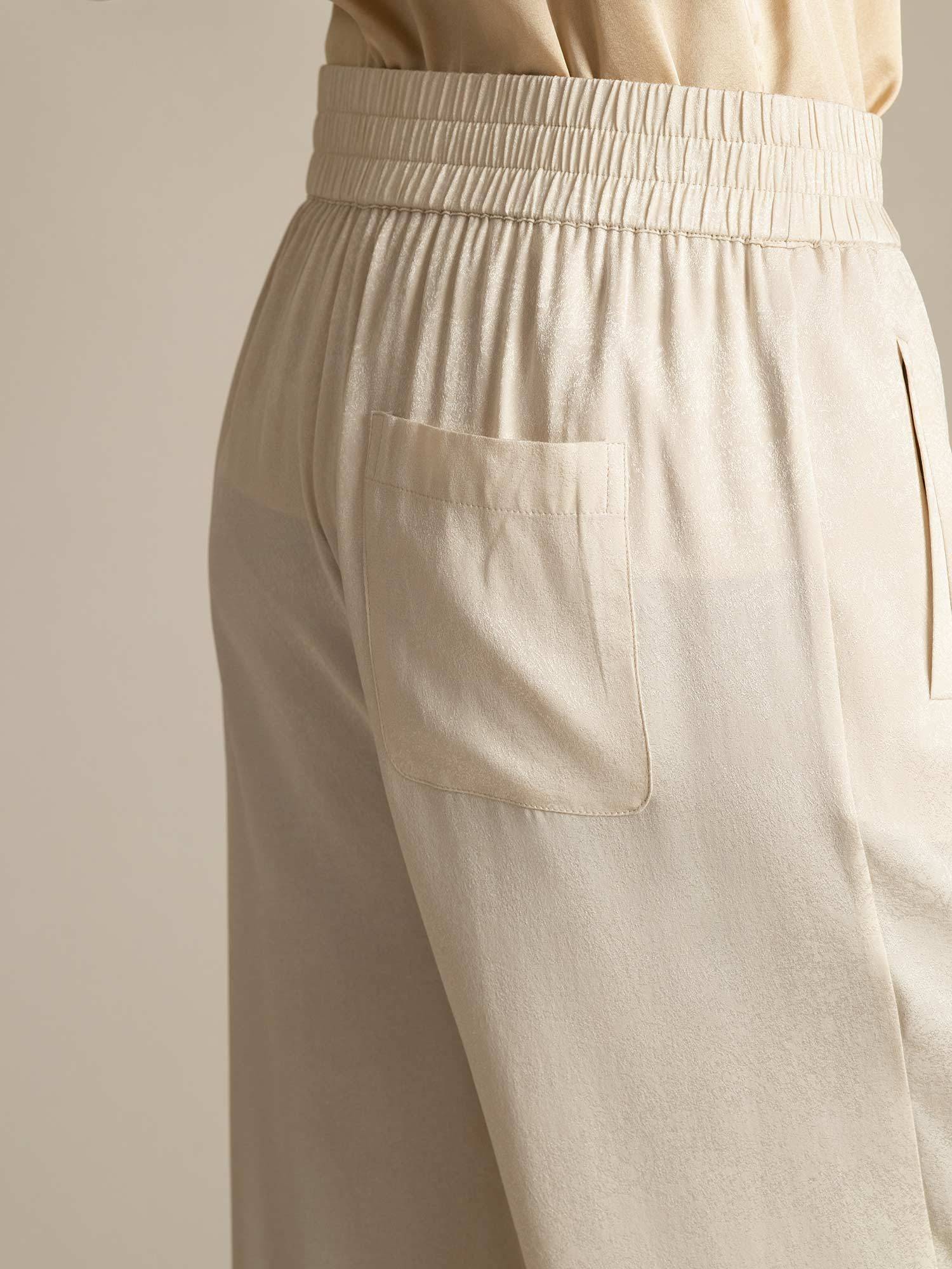 [Beige] SilkSilky-NL 22Momme Zijde Womens Pants 005