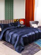 [Donkerblauw] SilkSilky-NL 25Momme Bedding Set 001