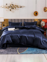 [Donkerblauw] SilkSilky-NL 19Momme Bedding Set 002
