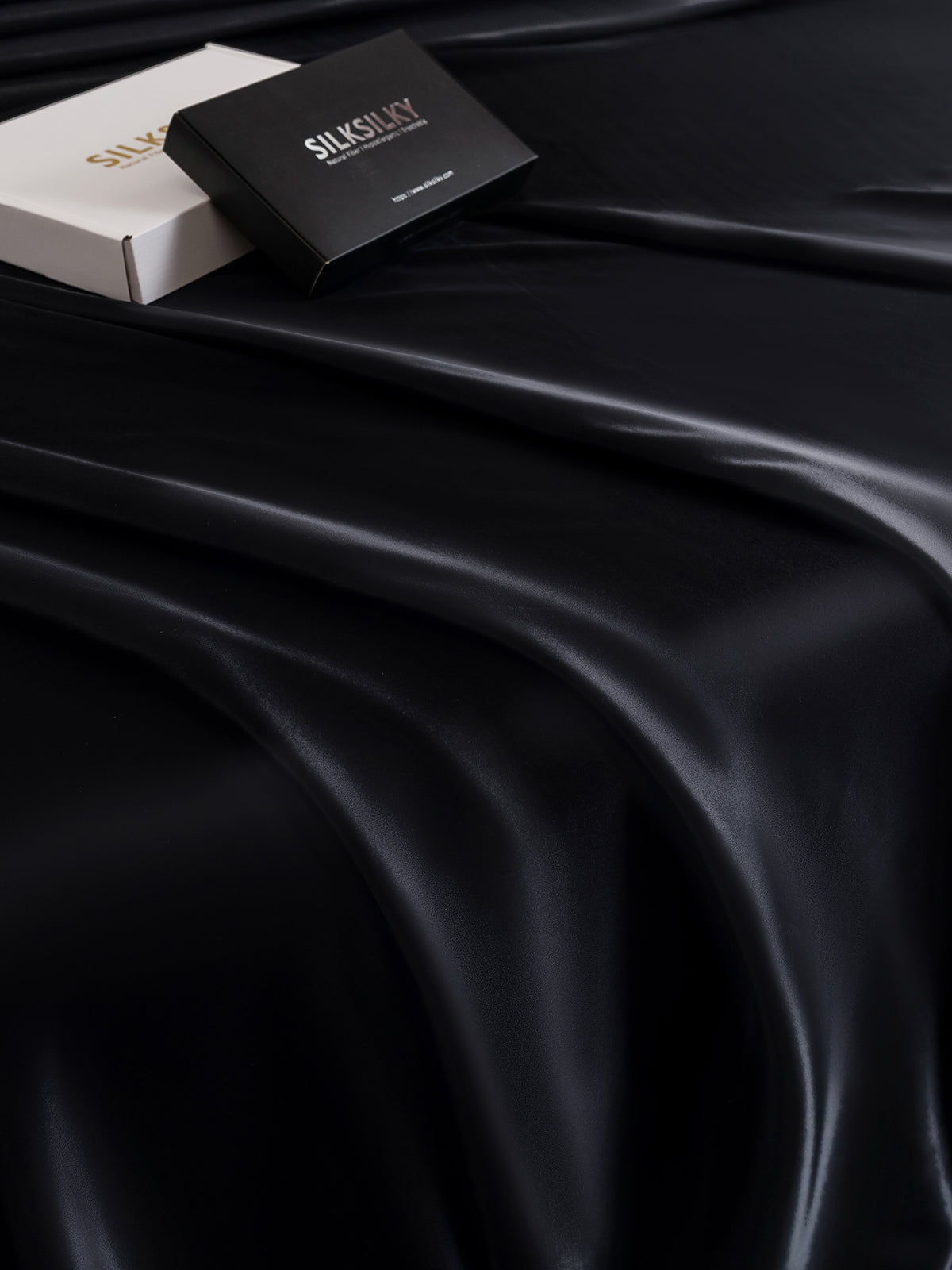 [Zwart] SilkSilky-NL 19Momme Sheet 005