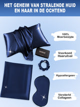 [Donkerblauw] SilkSilky-NL 19Momme Pure Silk Pillowcase Set 002