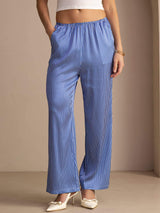 [Blauwe Krijtstreep] SilkSilky-NL Womens Pants 001