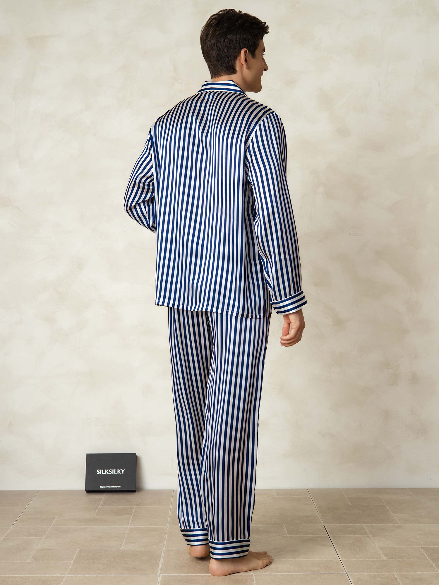 [Marine Streep] SilkSilky-NL 19Momme Mens Pajamas 002