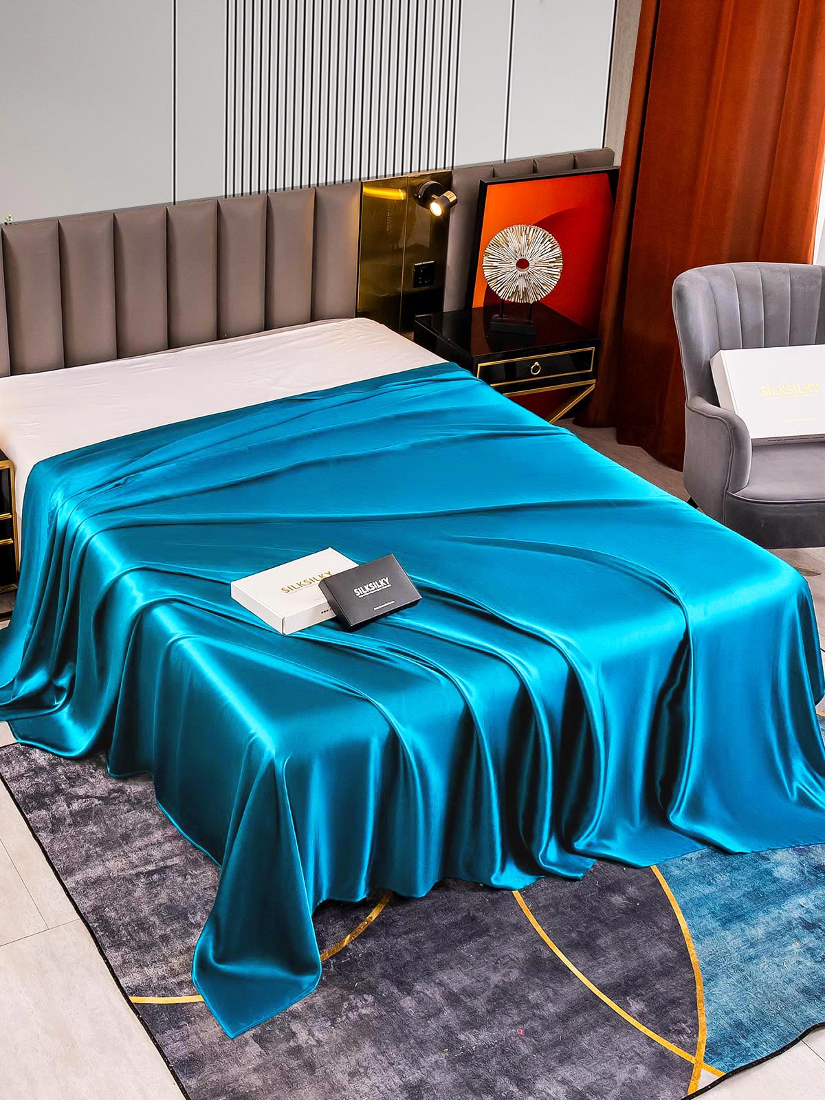 [Koningsblauw] SilkSilky-NL 22Momme Sheet 002