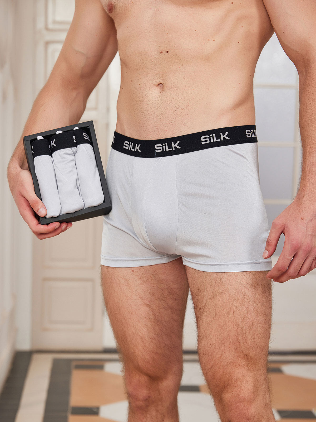 [Grijs] SilkSilky-NL Mens Underwear 001