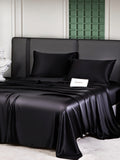 SilkSilky NL 25Momme Pure Silk Bedding Set Zwart 002