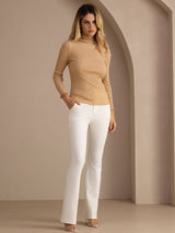 [Maansteen] SilkSilky-NL Long Sleeve Turtle Neck Dames T-Shirt 007