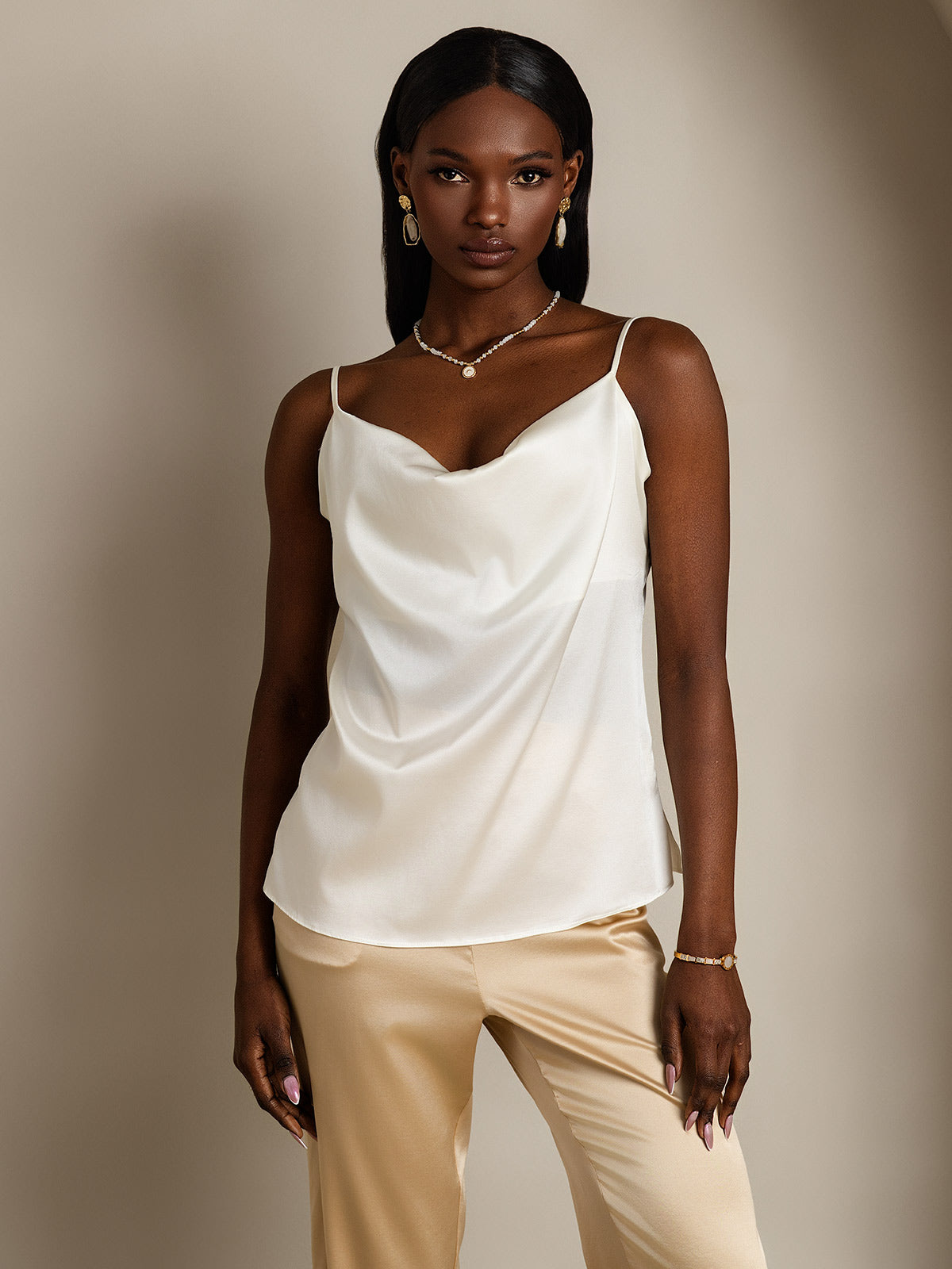 [Wit] SilkSilky-NL 19Momme Zijde Camisoles 001