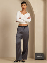 [Donkergrijs] SilkSilky-NL Womens Pants 006