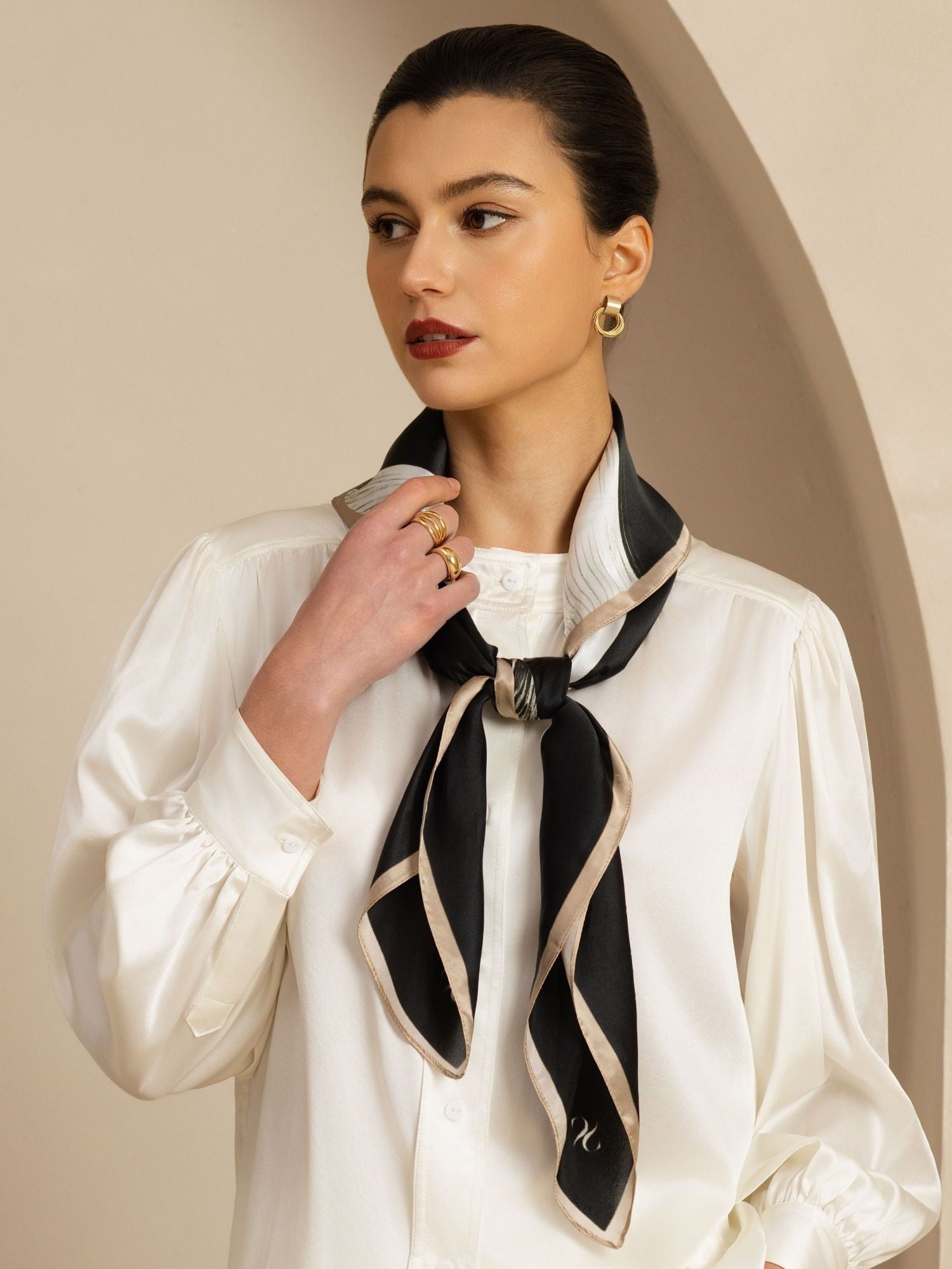 [P106] SilkSilky-NL Pure Silk Scarf 003