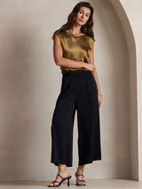 [Bruin] SilkSilky-NL Cap Sleeve Round Neck Dames T-Shirt 006