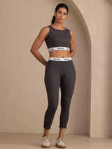 [Grijs] SilkSilky-NL Sleeveless Crew Neck Women's Outfit Sets 001