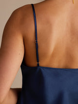 [Donkerblauw] SilkSilky-NL Spaghetti Strap V Neck Cami-Top 004