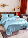 SilkSilky NL 19Momme Pure Silk Bedding Set Lichtblauw 001