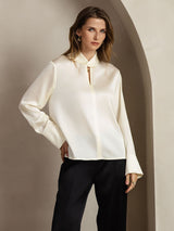 [Ivoor] SilkSilky-NL 19Momme Zijde Womens Shirt 008