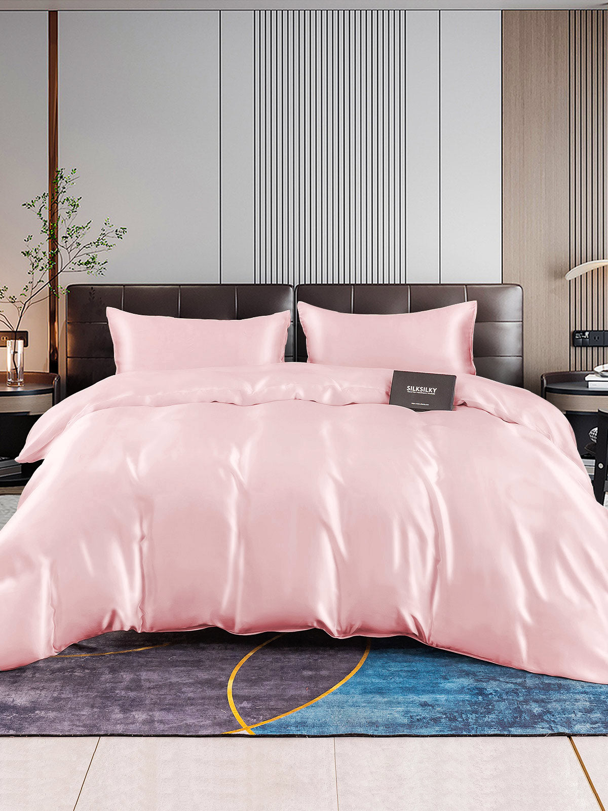 SilkSilky NL 22Momme Pure Silk Bedding Set Roze 001