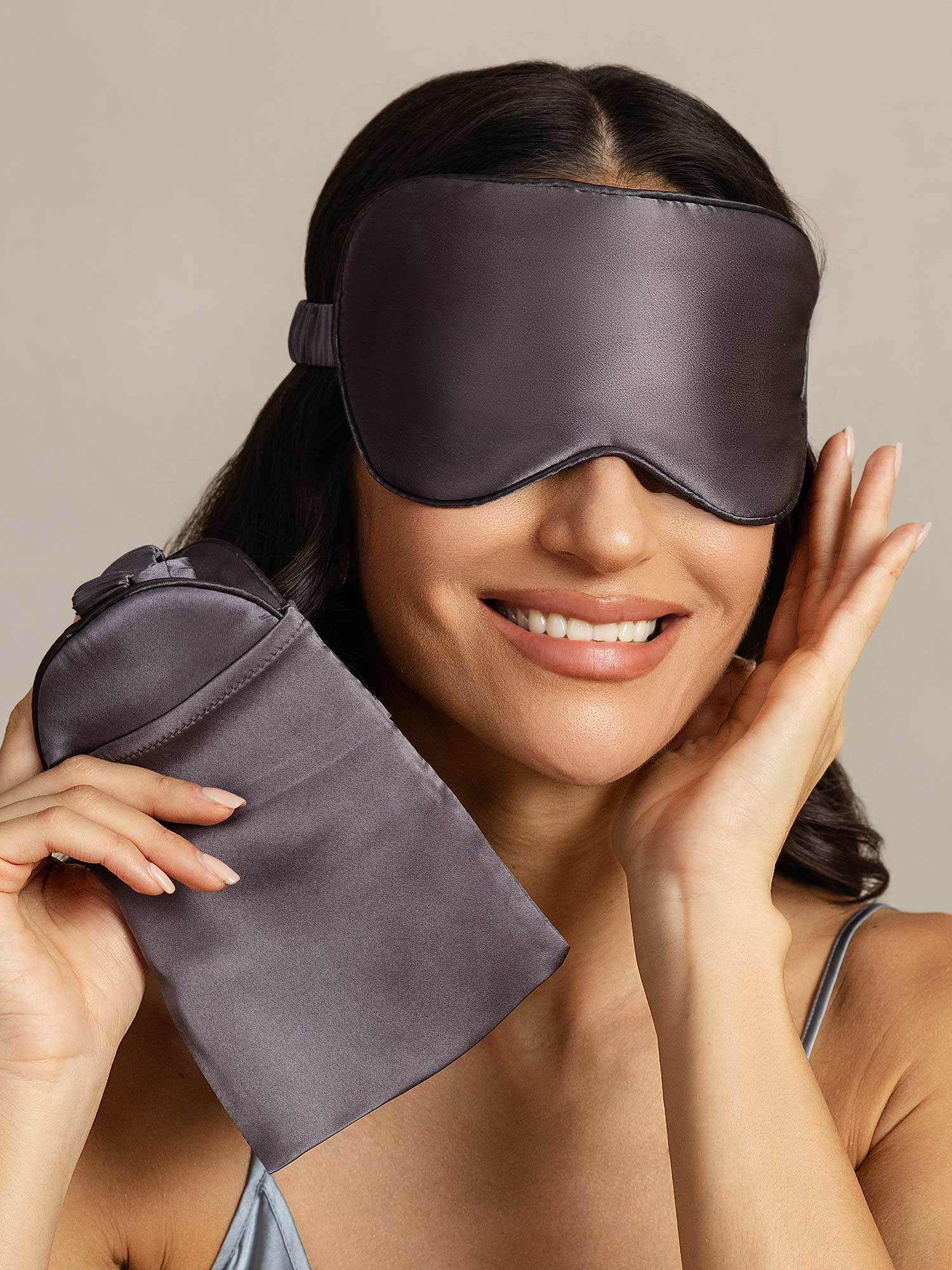 [Donkergrijs] SilkSilky-NL Zijde Eye Mask 005
