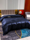 SilkSilky NL 22Momme Pure Silk Duvet Cover Donkerblauw 003