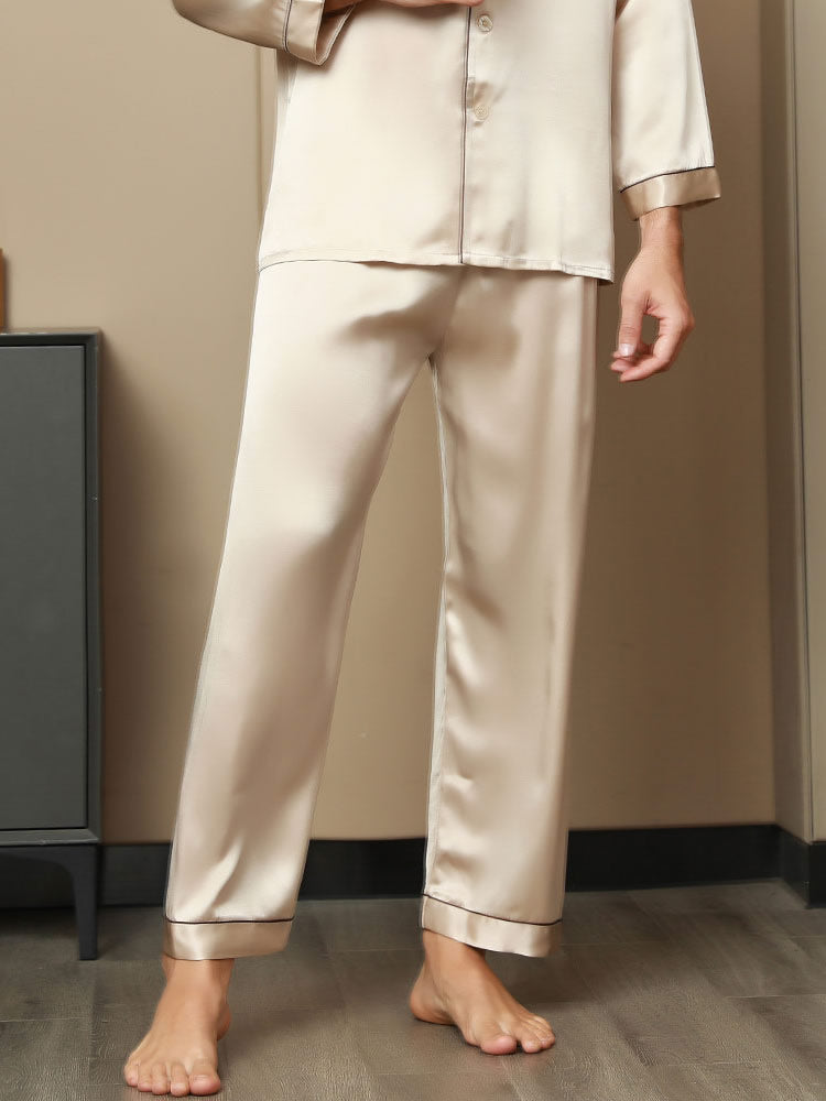 [Tan] SilkSilky-NL Mens Sleep Bottoms 003
